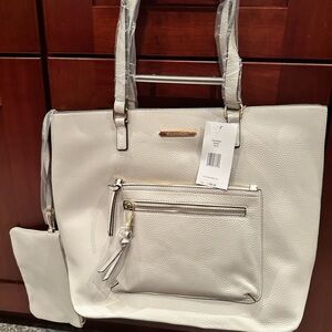 Steve Madden White Tote Bag
